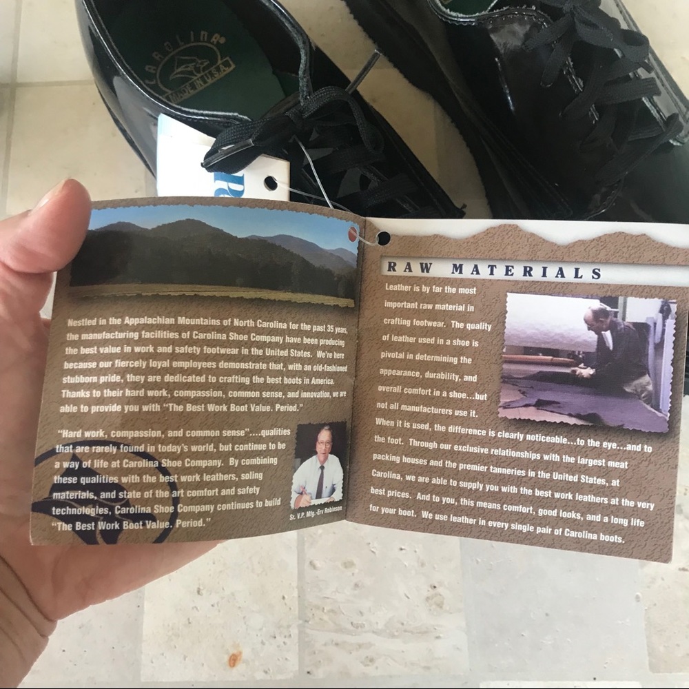 Carolina Black Steel-Toed Leather lined Shoes. - Picture 8 of 8